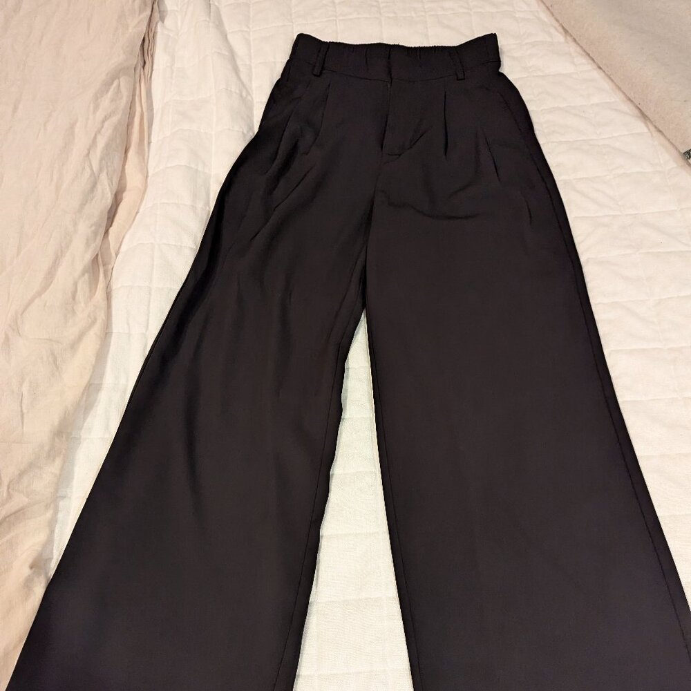 Wide leg black pants